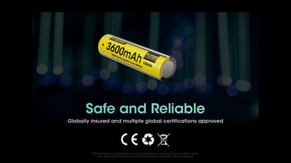 Batterie Nitecore 18650 3600mAh rechargeable Type C NL1836R 01 10