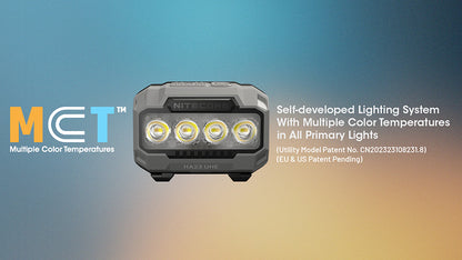 Lampe Frontale Nitecore HA23 UHE 600 Lumens 3 temperatures de couleur Do