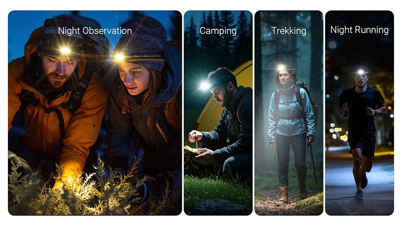 HA27 UHE – Lampe Frontale Nitecore – 800 Lumens – 3 Températures de Couleur – Triple Alimentation