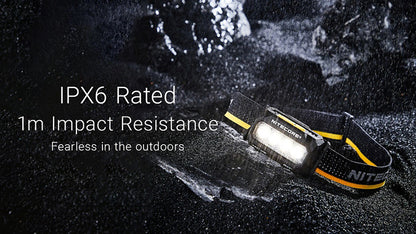HA27 UHE – Lampe Frontale Nitecore – 800 Lumens – 3 Températures de Couleur – Triple Alimentation