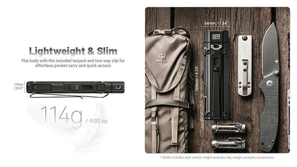 Lampe Torche Nitecore EDC09 1600 Lumens Tete Rotative 102 1 15