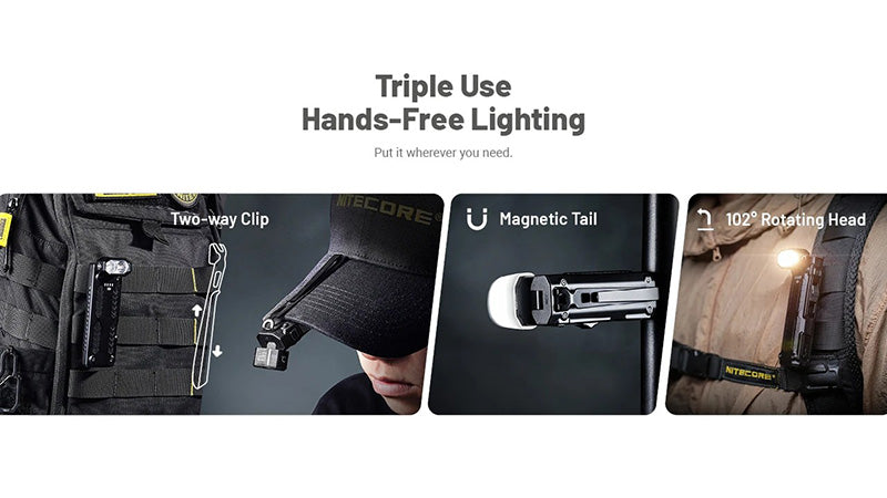 Lampe Torche Nitecore EDC09 1600 Lumens Tete Rotative 102 1 6