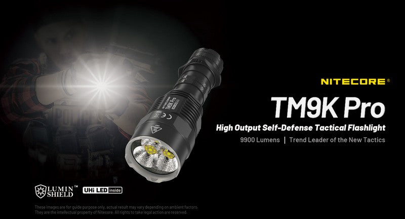 Lampe torche tactique Nitecore TM9K PRO 9900 Lumens rechargeable USB C one s