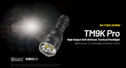 Lampe torche tactique Nitecore TM9K PRO 9900 Lumens rechargeable USB C one s