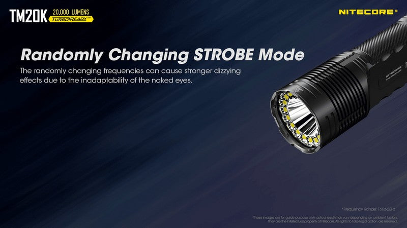 Lampe torche tactique de recherche Nitecore TM20K 20000 Lumens 01 11