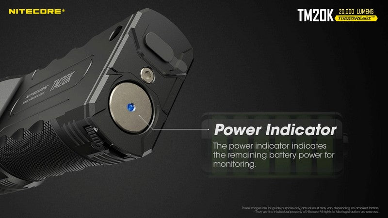 Lampe torche tactique de recherche Nitecore TM20K 20000 Lumens 01 18