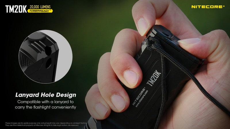 Lampe torche tactique de recherche Nitecore TM20K 20000 Lumens 01 21