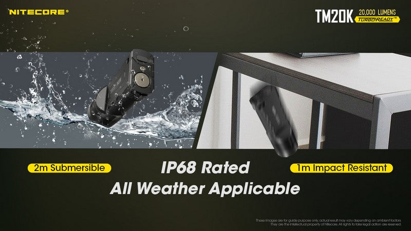 Lampe torche tactique de recherche Nitecore TM20K 20000 Lumens 01 22