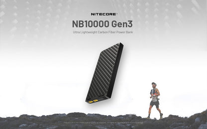 Powerbank Nitecore NB10000 GEN3 en fibre de carbon tres leger 01 01