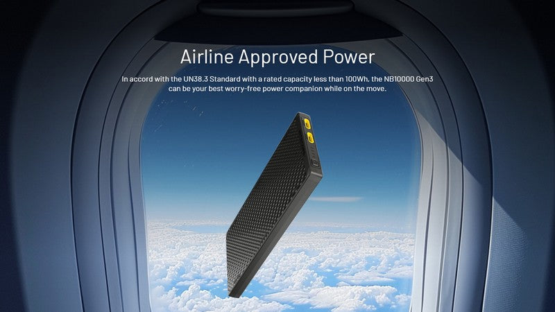 Powerbank Nitecore NB10000 GEN3 en fibre de carbon tres leger 01 17