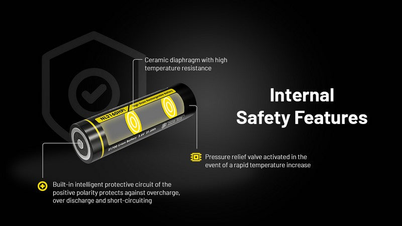 Batterie Nitecore NL2160HPi 21700 - 6000mAh 3.6V - protge Li-ion NITECORE-FRANCE Batterie Nitecore NL2160HPi 21700 - 6000mAh 3.6V - protge Li-ion NITECORE-FRANCE