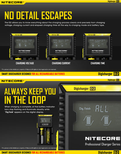 chargeur Nitecore D2 10
