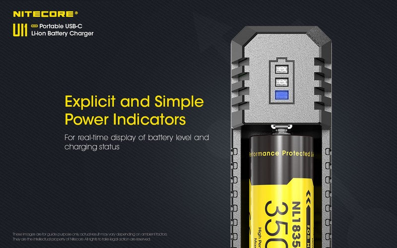 chargeur nitecore UI1 USB C 1 5