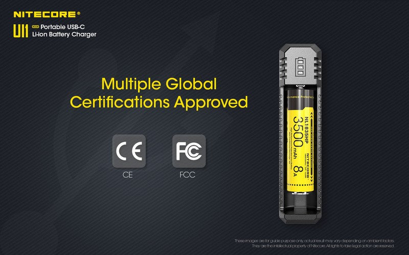 chargeur nitecore UI1 USB C 1 8
