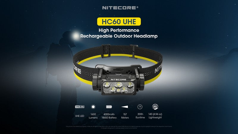 lampe frontale Nitecore HC60 UHE 1600 Lumens ultra polyvalente 01 01