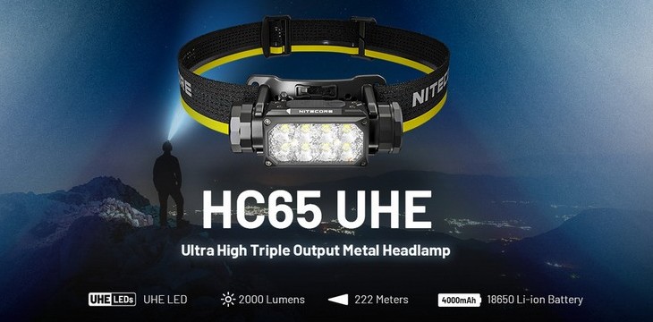 Lampe frontale Nitecore HC65 UHE - 2000 Lumens